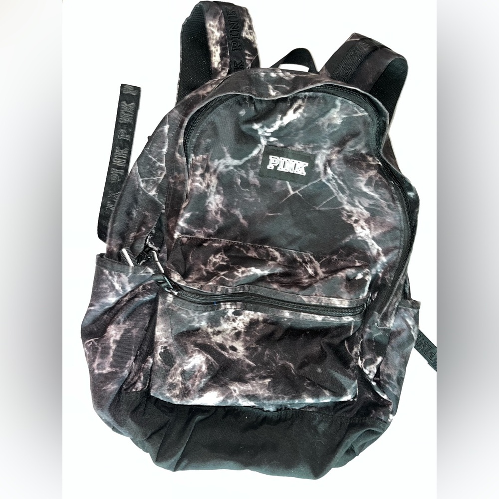 Rare PINK Victoria's Secret Marble Pattern Backpack SKU - PB035